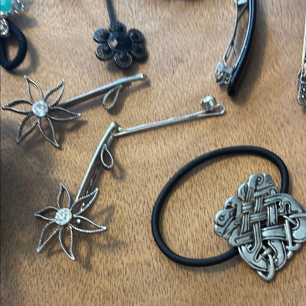 Chic Silver and Blue Hair Accessories Collection